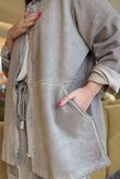 Anine Soft Touch Seam Pocket Hoodie Washed Mocha 